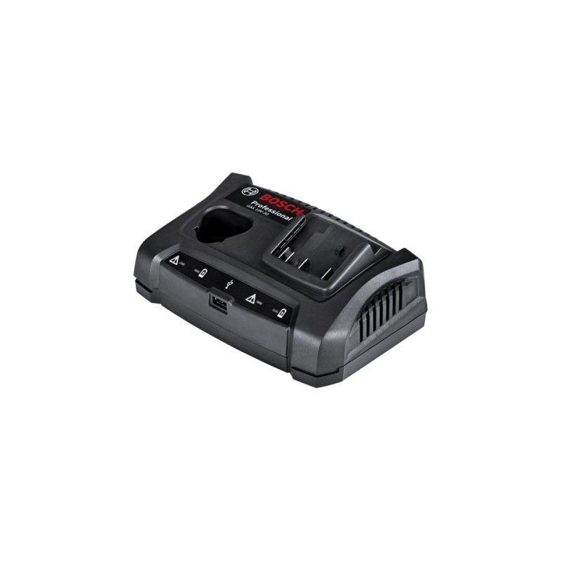 Bosch Ladegerät GAX 18V-30 Professional(schwarz, 10,8 / 12 Volt + 14,4 / 18 Volt + USB, AMPShare Alliance)