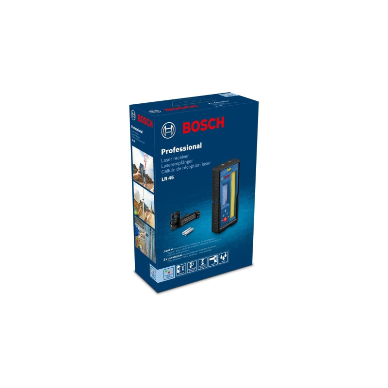 Bosch Laser-Empfänger LR 45 Professional + Halterung(blau/schwarz)