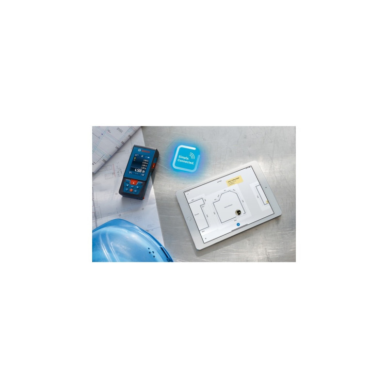 Bosch Laser-Entfernungsmesser GLM 100-25 C Professional(blau/schwarz, Reichweite 100m, rote Laserlinie)