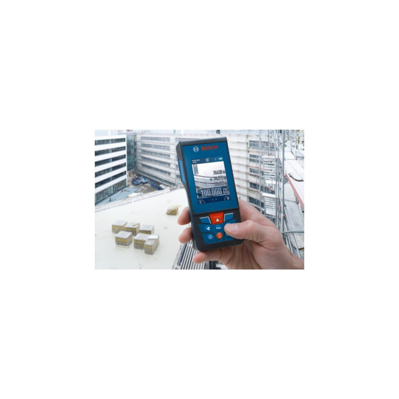 Bosch Laser-Entfernungsmesser GLM 100-25 C Professional(blau/schwarz, Reichweite 100m, rote Laserlinie)
