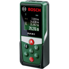 Bosch Laser-Entfernungsmesser PLR 30 C(grün/schwarz, Reichweite 30m, Schutztasche, Retail)