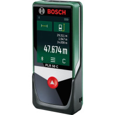 Bosch Laser-Entfernungsmesser PLR 50 C(grün/schwarz, Reichweite 30m, Schutztasche, Retail)