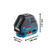 Bosch Linienlaser GLL 3-50 Professional, mit Empfänger, Kreuzlinienlaser(blau/schwarz, L-BOXX 136, rote Laserlinien)