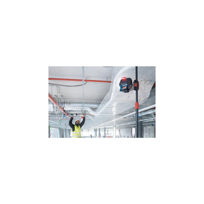 Bosch Linienlaser GLL 3-80 C Professional, L-BOXX, Kreuzlinienlaser(blau/schwarz, mit roten Laserlinien, Li-Ionen Akku 2,0Ah)