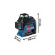 Bosch Linienlaser GLL 3-80 G Professional, Kreuzlinienlaser(blau/schwarz, Koffer, grüne Laserlinien)