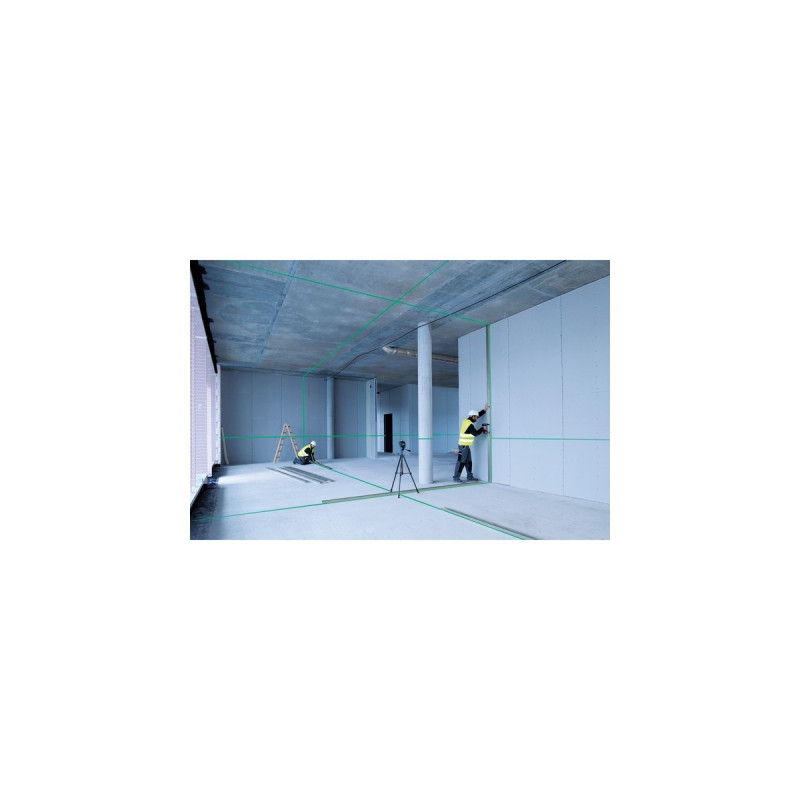 Bosch Linienlaser GLL 3-80 G Professional, Kreuzlinienlaser(blau/schwarz, Koffer, grüne Laserlinien)