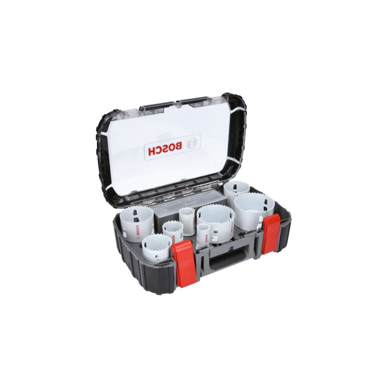 Bosch Lochsägen-Set Progressor for Wood & Metal, Ø 25-86mm, 11-teilig(mit Power Change Adapter, Koffer)