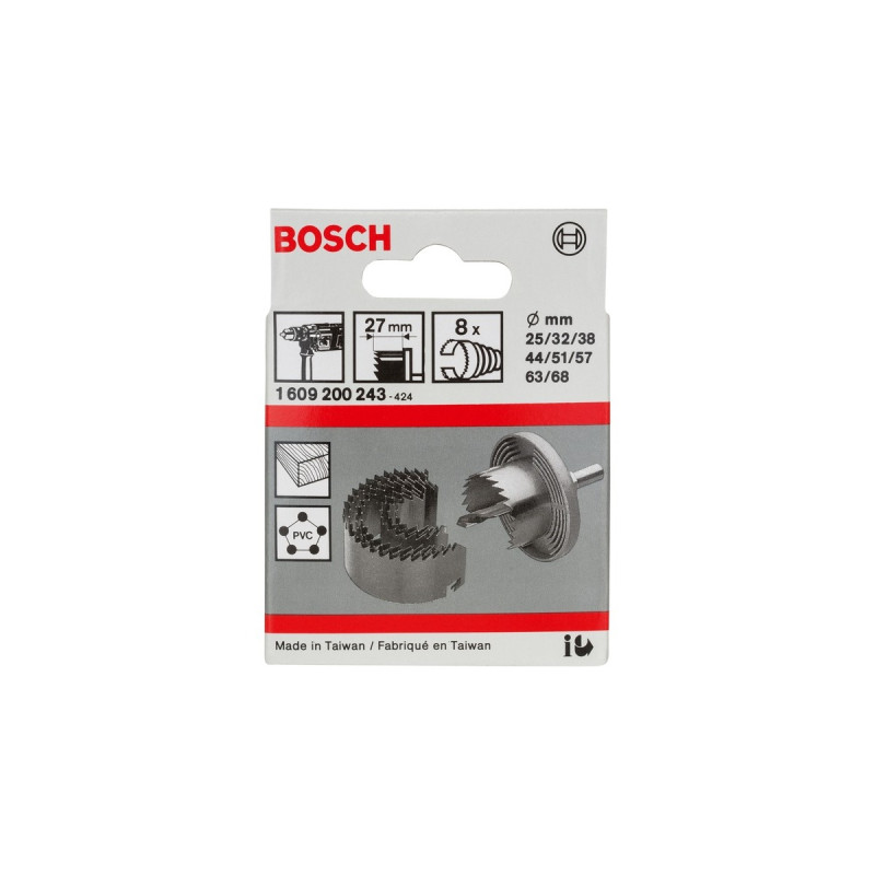 Bosch Lochsägen-Set, Ø 25-68mm(8-teilig, Arbeitslänge 27mm)
