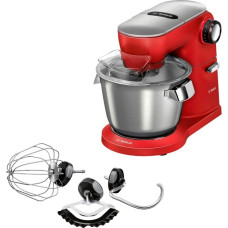 Bosch MUM9A66R00 Küchenmaschine OptiMUM(rot/silber, 1.600 Watt, Serie 8)