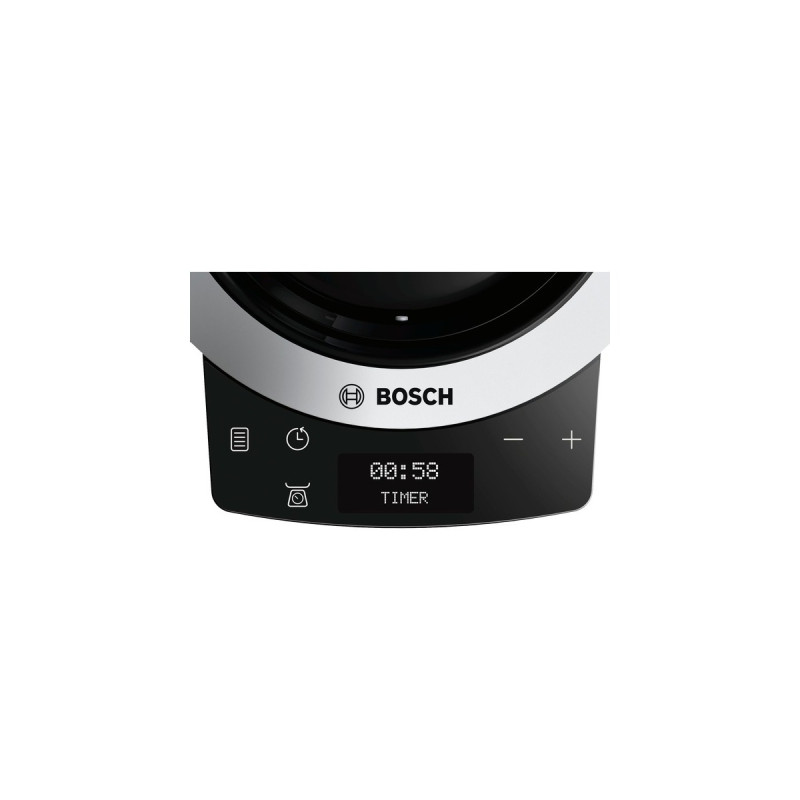 Bosch MUM9AX5S00 Küchenmaschine OptiMUM(silber, 1.500 Watt, Serie 8, integrierte Waage, Timer, Profi-Patisserie-Set)