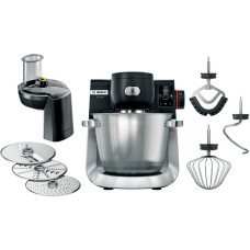 Bosch MUMS6ZS13D Küchenmaschine(schwarz/edelstahl, 1.600 Watt, Serie 6, integrierte Waage, Timer)