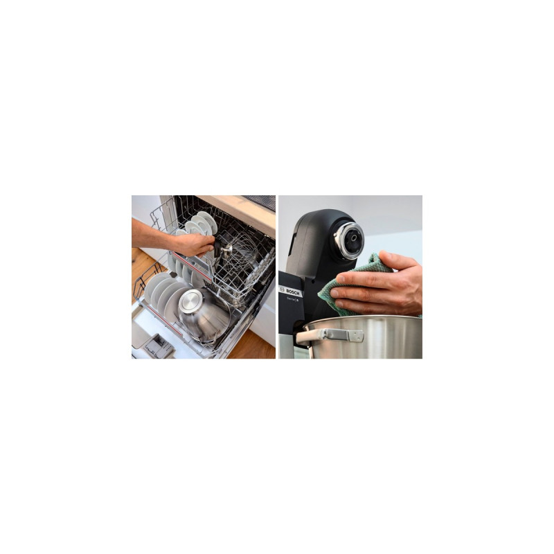 Bosch MUMS6ZS13D Küchenmaschine(schwarz/edelstahl, 1.600 Watt, Serie 6, integrierte Waage, Timer)