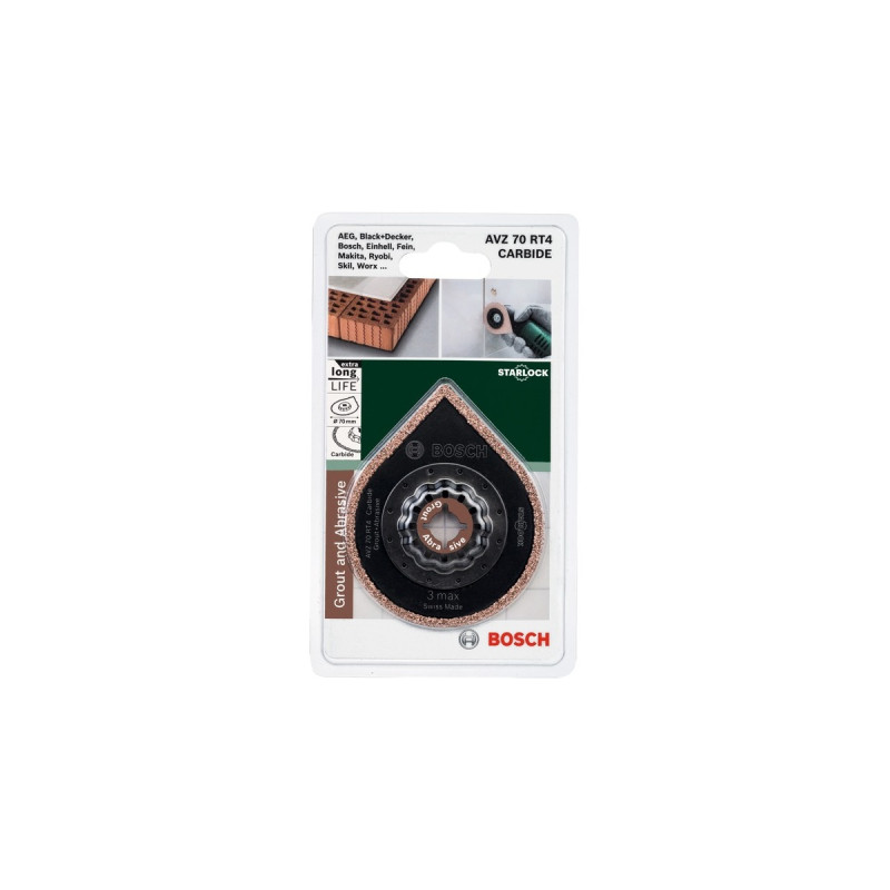 Bosch Mörtelentferner AVZ 70 RT4 Grout + Abrasive, Sägeblatt(Carbide-RIFF, Ø 70mm)