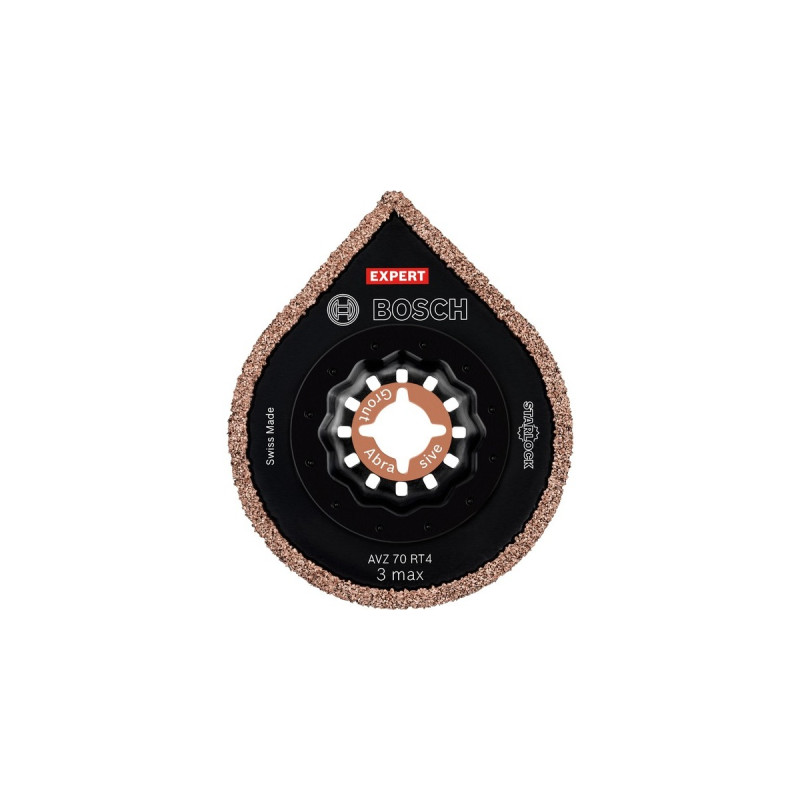 Bosch Mörtelentferner Expert AVZ 70 RT4 Grout + Abrasive, Ø 70mm, Sägeblatt(Carbide-RIFF, Schnittbreite 2,5mm)