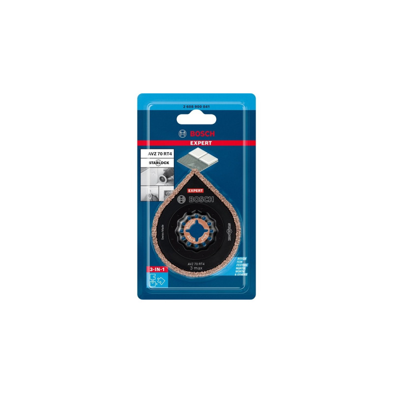 Bosch Mörtelentferner Expert AVZ 70 RT4 Grout + Abrasive, Ø 70mm, Sägeblatt(Carbide-RIFF, Schnittbreite 2,5mm)