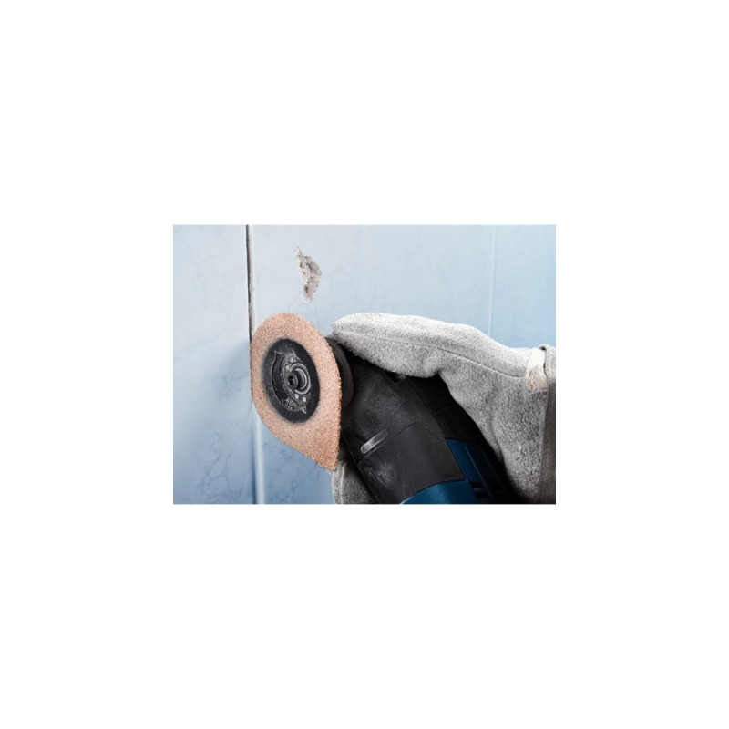 Bosch Mörtelentferner Expert AVZ 70 RT4 Grout + Abrasive, Ø 70mm, Sägeblatt(10 Stück, Carbide-RIFF, Schnittbreite 2,5mm)