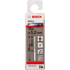Bosch Metallbohrer HSS-G, Ø 3,2mm(10 Stück, Arbeitslänge 36mm)