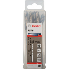 Bosch Metallbohrer HSS-G, Ø 8,5mm(5 Stück, Arbeitslänge 75mm)