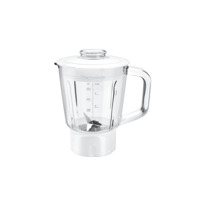 Bosch Mixeraufsatz MUZ45MX1, Glas(weiß/transparent, 0,8 Liter, für Küchenmaschine MUM Serie 2, MUM Serie 4, MUM4, MUM5)