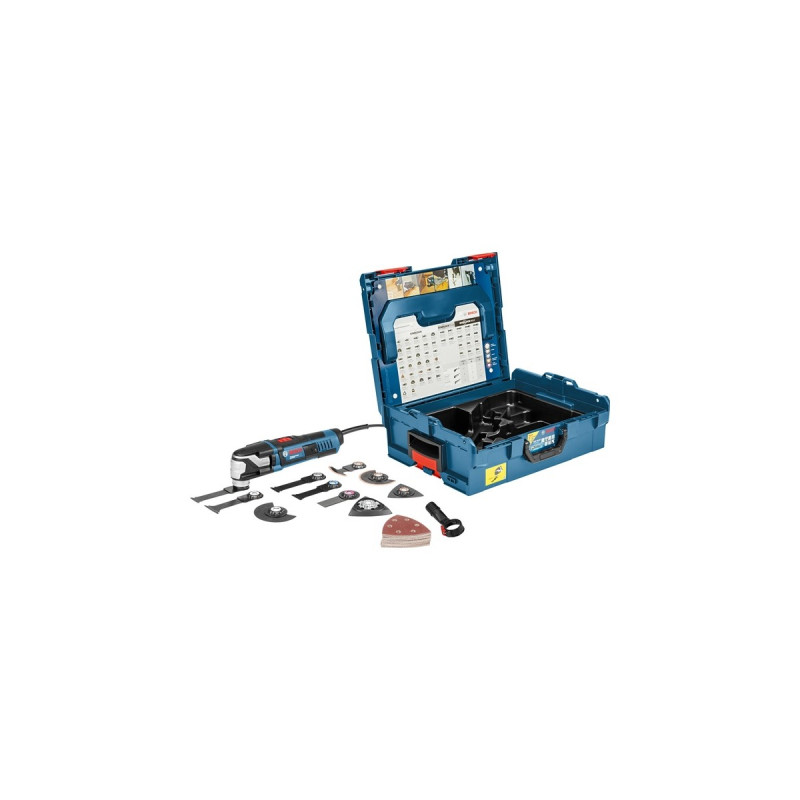 Bosch Multi-Cutter GOP 55-36 Professional, Multifunktions-Werkzeug(blau/schwarz, 550 Watt, L-BOXX, inkl. Zubehör)