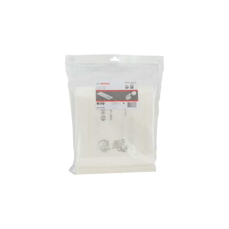 Bosch Nassfilterbeutel für GAS 35, Staubsaugerbeutel(weiß, 5 Stück)