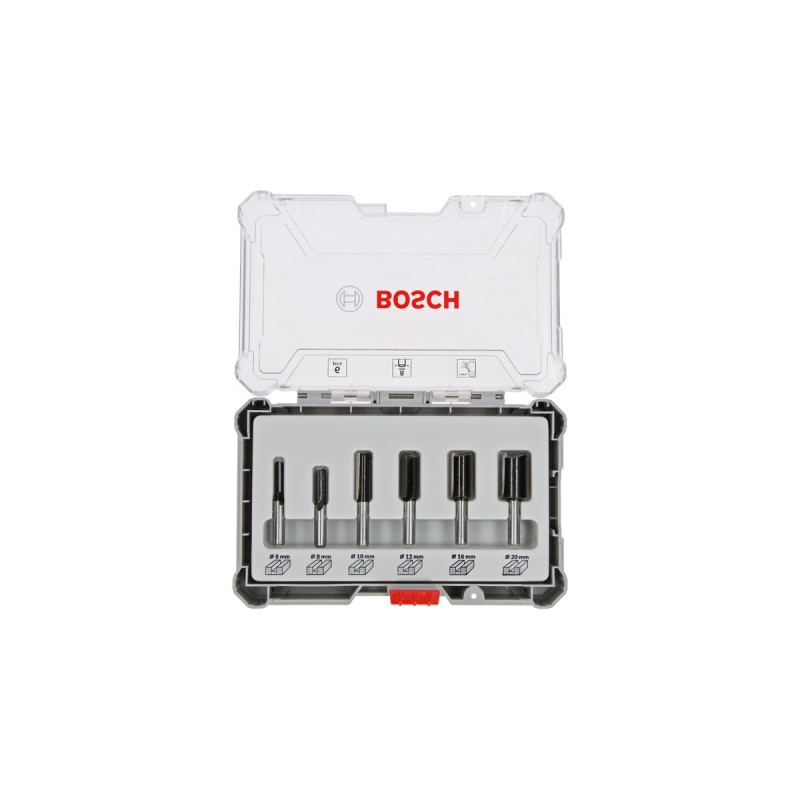 Bosch Nutfräser-Set, 6-teilig(8mm-Schaft)