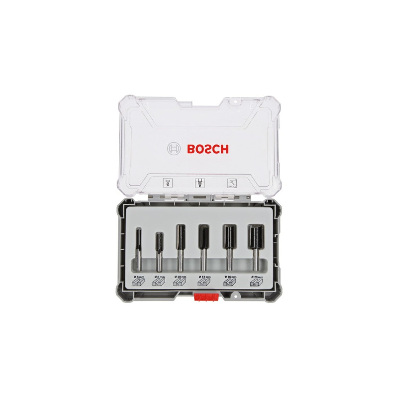 Bosch Nutfräser-Set, 6-teilig(6mm-Schaft)