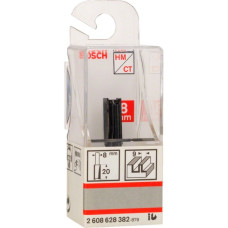 Bosch Nutfräser Standard for Wood, Ø 9mm, Arbeitslänge 19,6mm(Schaft Ø 8mm, zweischneidig)