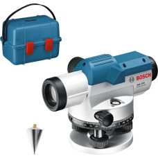 Bosch Optisches Nivelliergerät GOL 32 D Professional, mit Baustativ(blau, Koffer, Maßeinheit 360 Grad)
