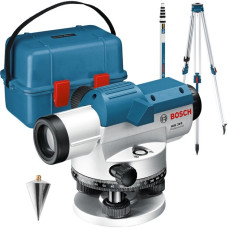 Bosch Optisches Nivelliergerät GOL 32 G Professional, mit Baustativ(blau, Koffer, Maßeinheit 400 Gon)
