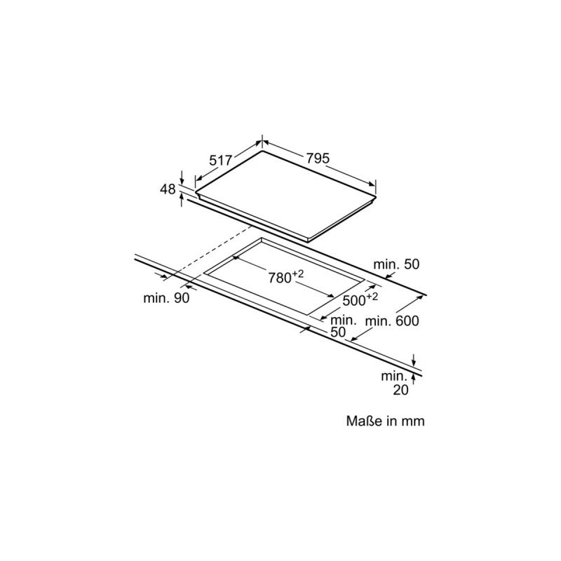 Bosch PKC845FP1D Serie | 6, Autarkes Kochfeld(edelstahl/schwarz)