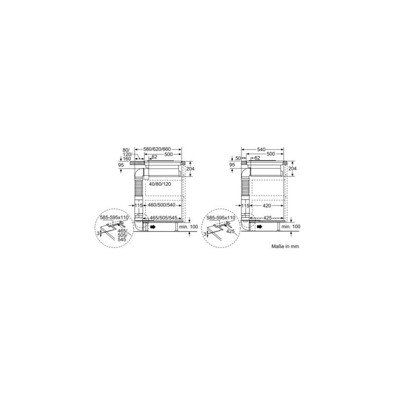 Bosch PKM845F11E Serie | 6, Autarkes Kochfeld(schwarz/edelstahl, mit integriertem Dunstabzug)