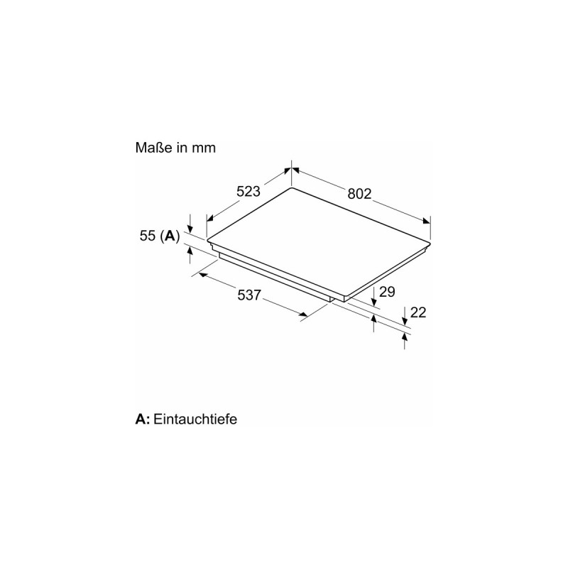 Bosch PVS845HB1E Serie 6, Autarkes Kochfeld(schwarz/edelstahl, 80 cm)