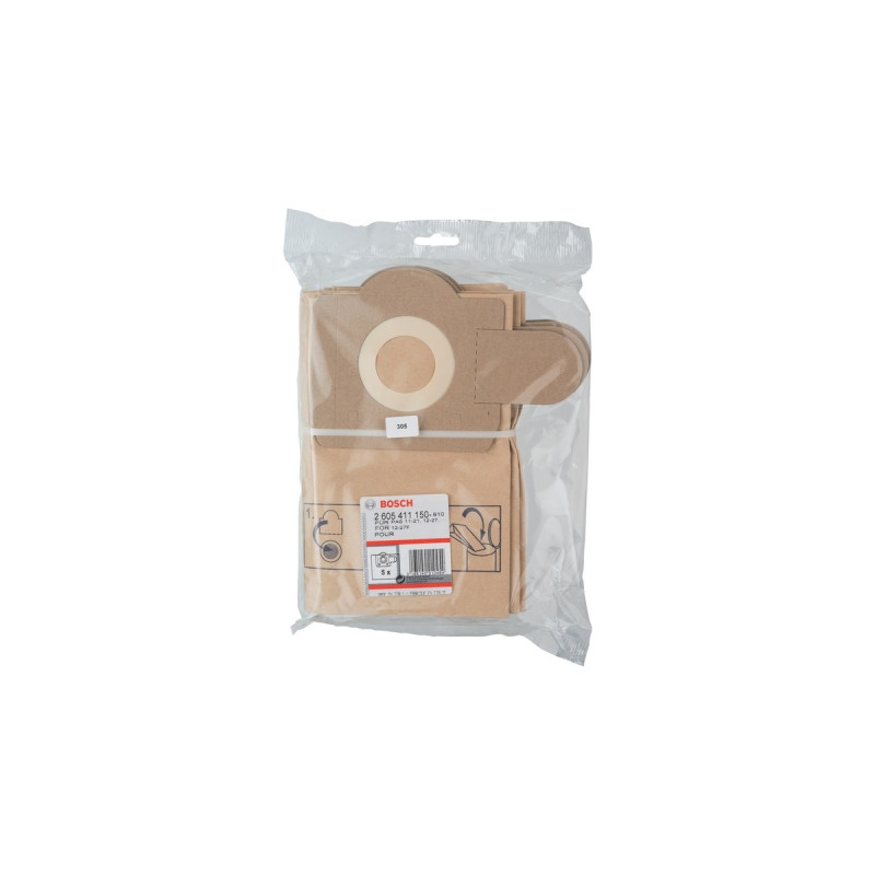 Bosch Papierfilterbeutel, für PAS12-27/ F/ 11-21, Staubsaugerbeutel(5 Stück)