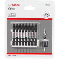 Bosch Pick and Click Impact Control Doppelklingenbit-Satz, 9-teilig(65mm, TORX, PH, PZ, Schlitz)