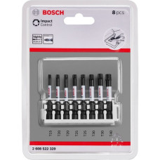 Bosch Pick and Click Impact Control Schrauberbit-Satz TORX, 8-teilig(50mm)