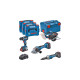 Bosch Profi Set Metall 18V: GSR 18V-90C + GWS 18V-15 PSC + GKM 18V-50 + GGS 18V-23 PLC, Werkzeug-Set(blau, 1x Akku ProCORE18V 4,0Ah, 2x Akku ProCORE18V 5,5Ah, L-BOXX)