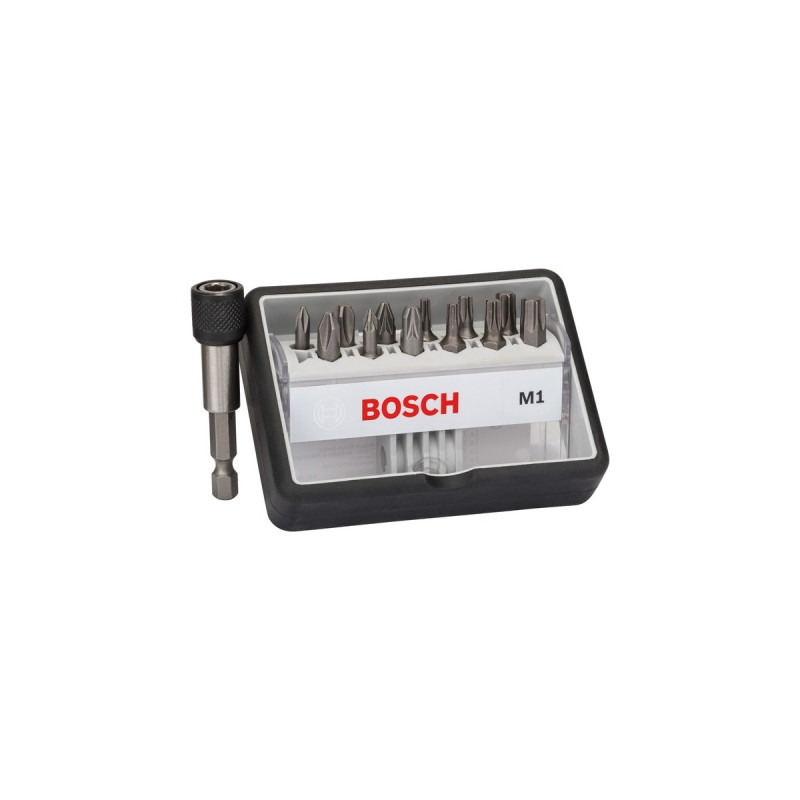 Bosch Robust Line Schrauberbit-Set M Extra-Hart, 12+1-teilig, Bit-Satz