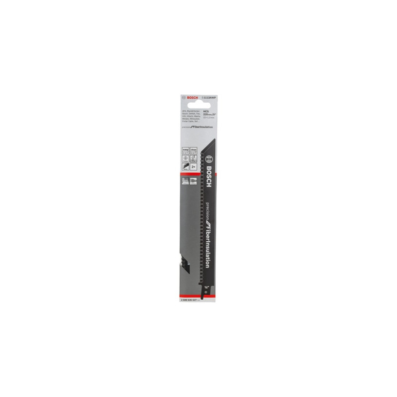 Bosch Säbelsägeblatt S 1113 AWP Precision for Fibre Insulation, 2 Stück(Länge 225mm)