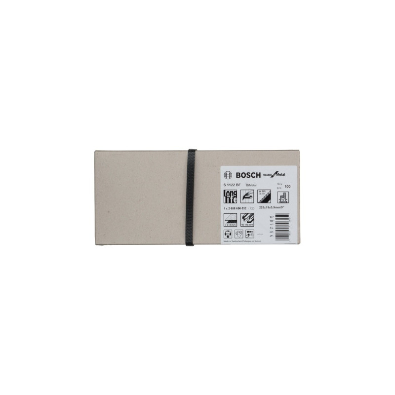 Bosch Säbelsägeblatt S 1122 BF Flexible for Metal, 100 Stück(Länge 225mm)