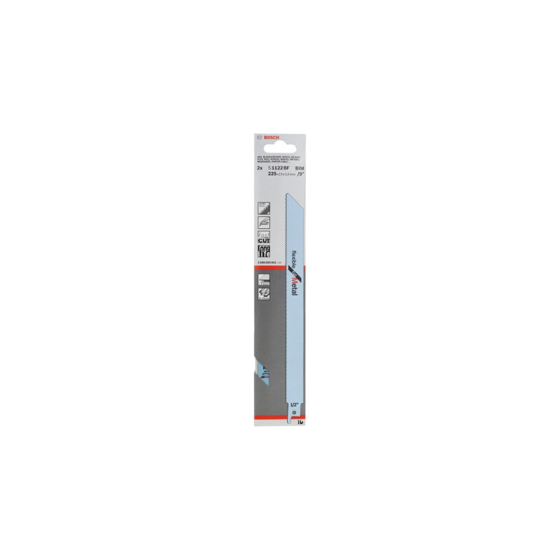 Bosch Säbelsägeblatt S 1122 BF Flexible for Metal, 2 Stück(Länge 225mm)
