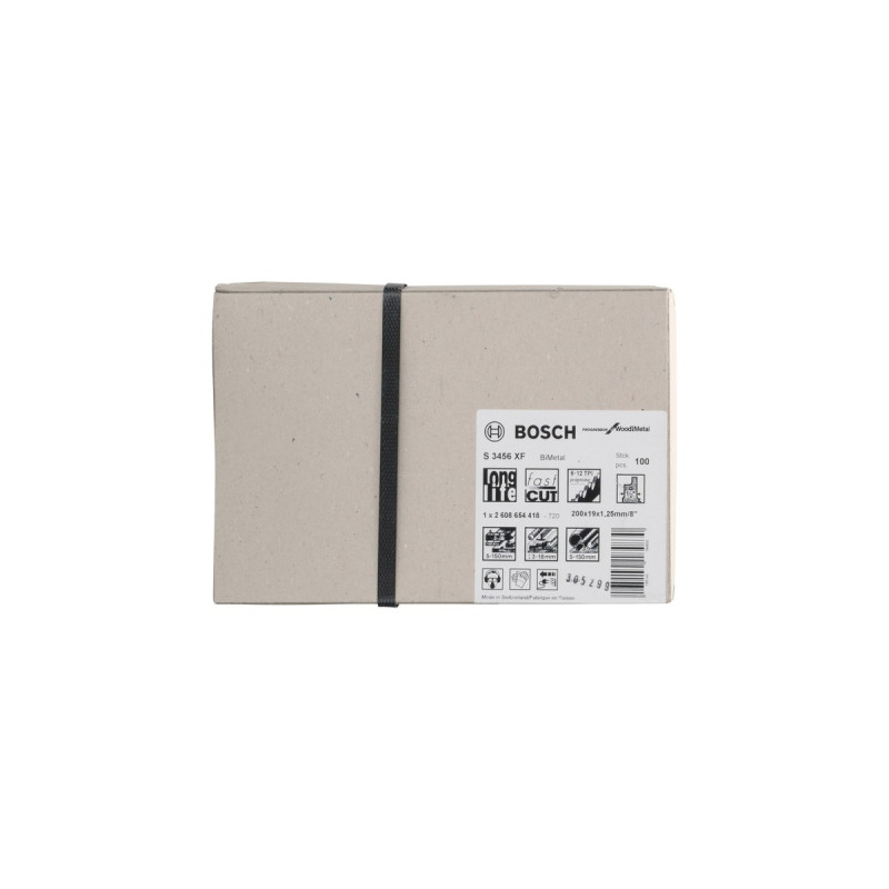 Bosch Säbelsägeblatt S 3456 XF Progressor for Wood and Metal, 100 Stück(Länge 200mm)