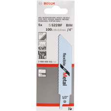 Bosch Säbelsägeblatt S 522 BF Flexible for Metal, 5 Stück(Länge 100mm)