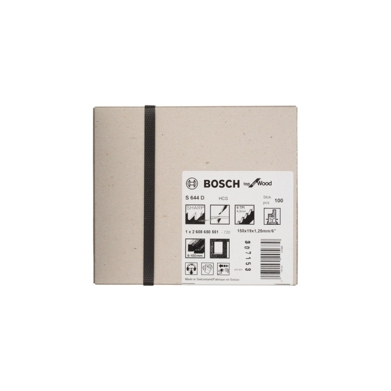 Bosch Säbelsägeblatt S 644 D Top for Wood, 100 Stück(Länge 150mm)