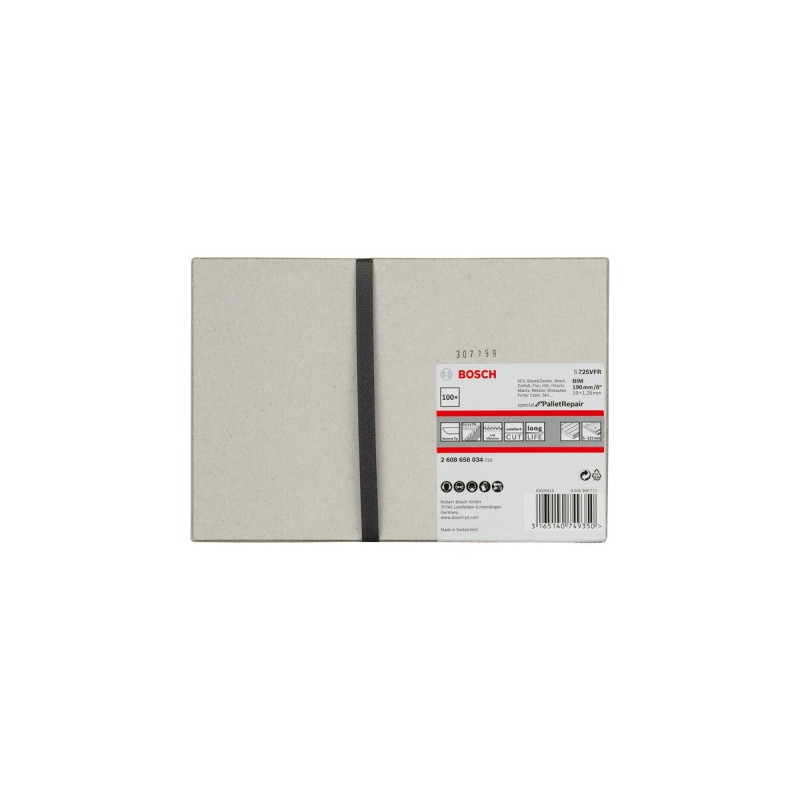 Bosch Säbelsägeblatt S 725 VFR Special for Pallet Repair, 100 Stück(Länge 190mm)
