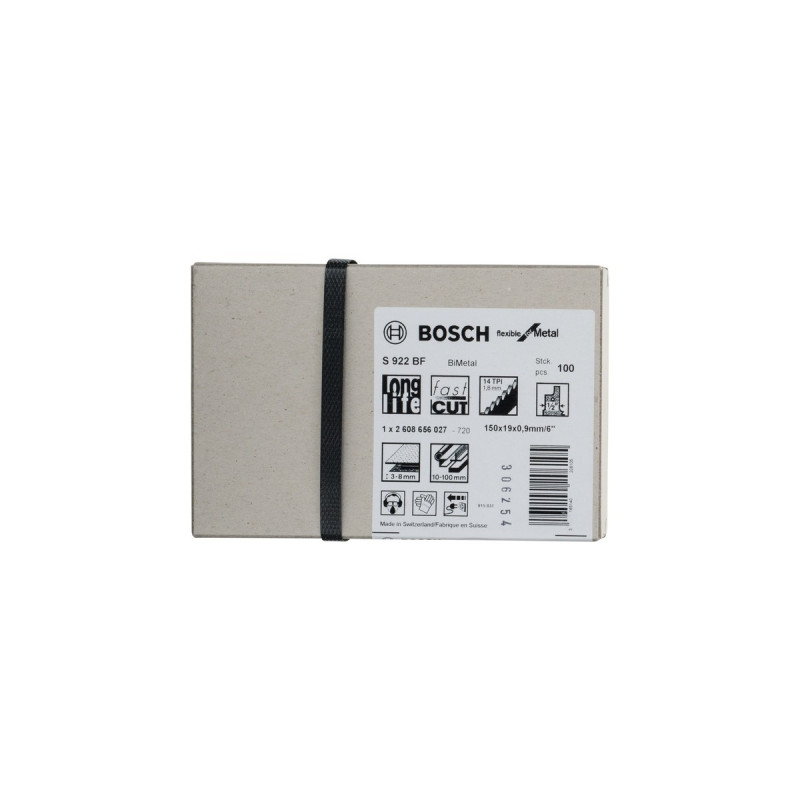 Bosch Säbelsägeblatt S 922 BF Flexible for Metal, 100 Stück(Länge 150mm)