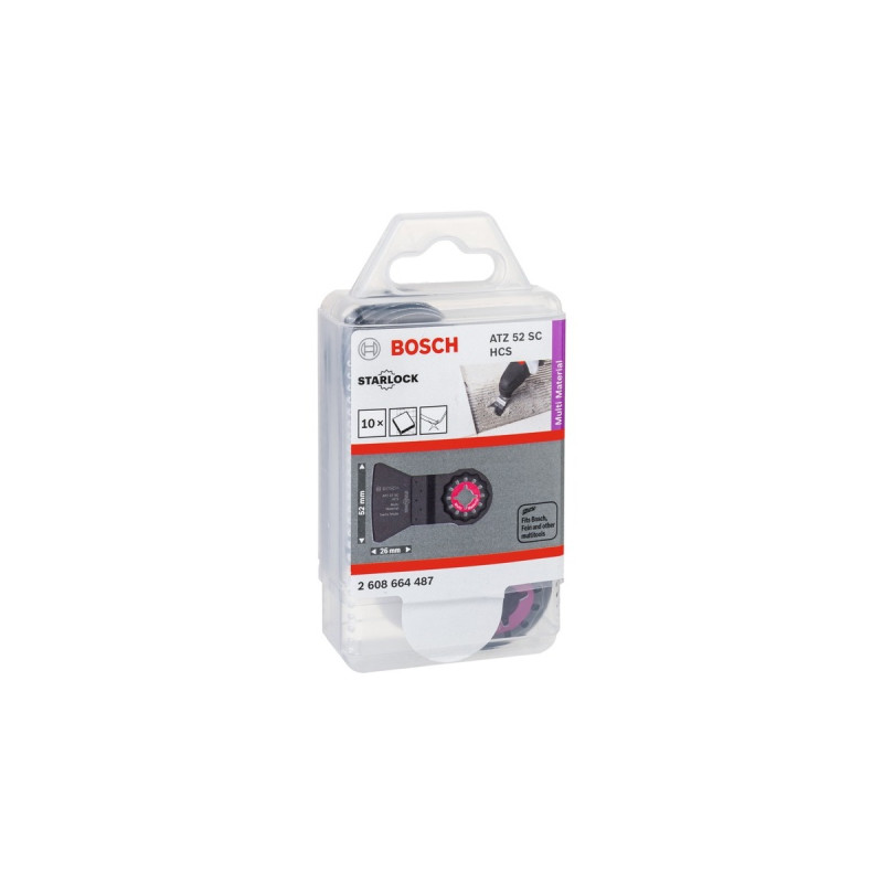 Bosch Schaber ATZ 52 SC Multi Material, biegesteif(10 Stück, HCS, Breite 52mm)