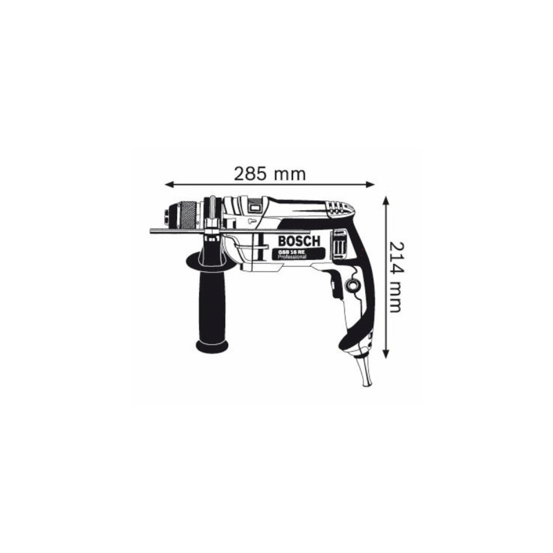 Bosch Schlagbohrmaschine GSB 16 RE Professional(blau/schwarz, 750 Watt, Koffer)