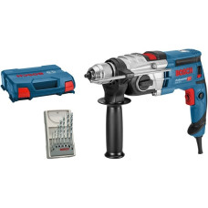 Bosch Schlagbohrmaschine GSB 20-2 Professional(blau/schwarz, 850 Watt, L-CASE + Steinbohrer-Set)