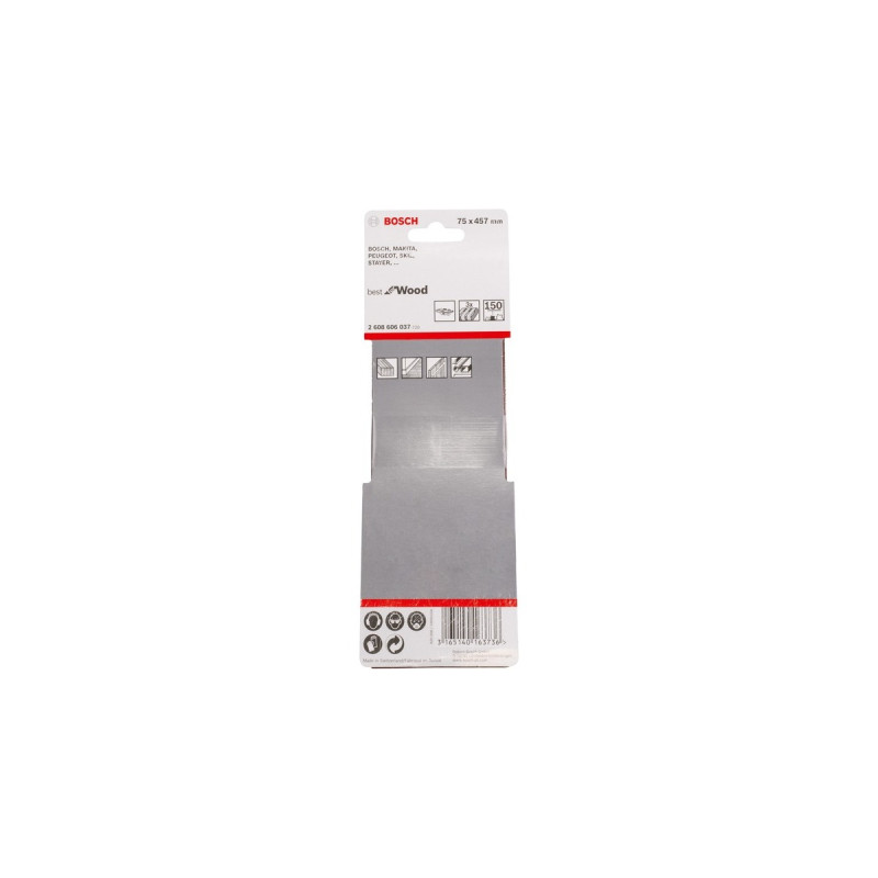 Bosch Schleifband X440 Best for Wood and Paint, 75x457mm, K150(3 Stück)